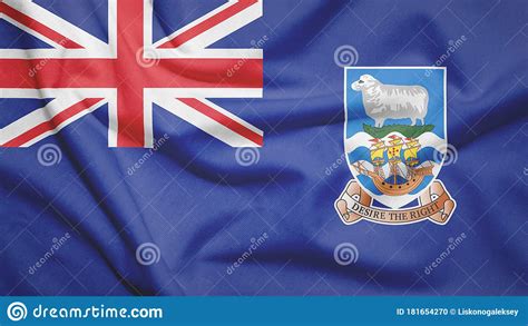 Bandeira Das Ilhas Falkland Textura De Tecido Ilustra O Stock