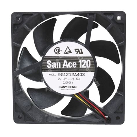 Sanyo Denki G A Dc V A Wires Wires Axial Cooling Fan