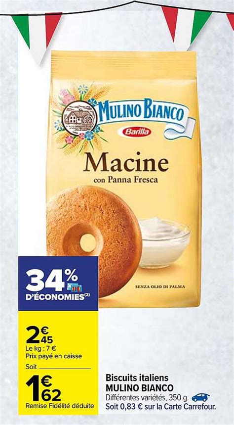 Offre Biscuits Italiens Mulino Bianco Chez Carrefour