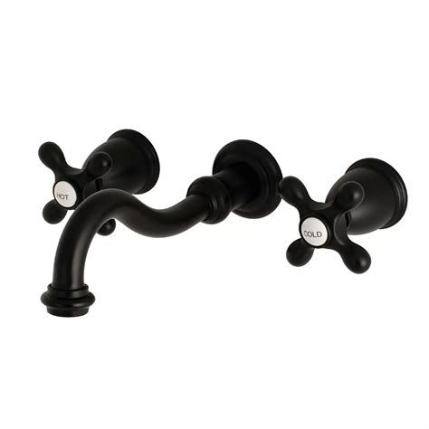 Kingston Brass 2-Handle Vessel Wall Mount Bathroom Faucet in Matte Black | The Home Depot Canada