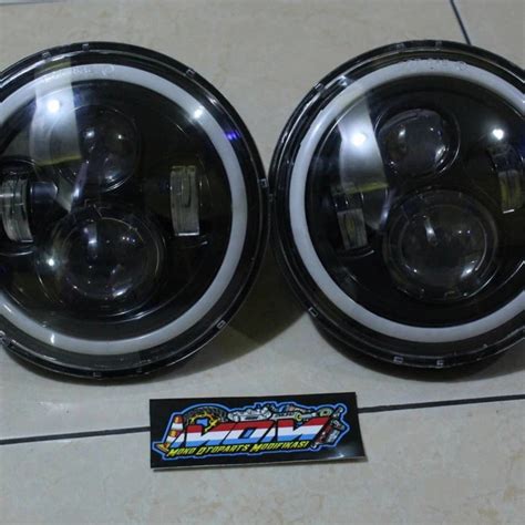 Jual Lampu Headlamp 7 Inch LED Jimny Hardtop Rubicon 12 Volt 65 Watt