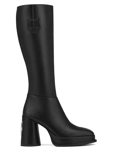 Naked Wolfe Crazy Leather Boots Black Leather Editorialist