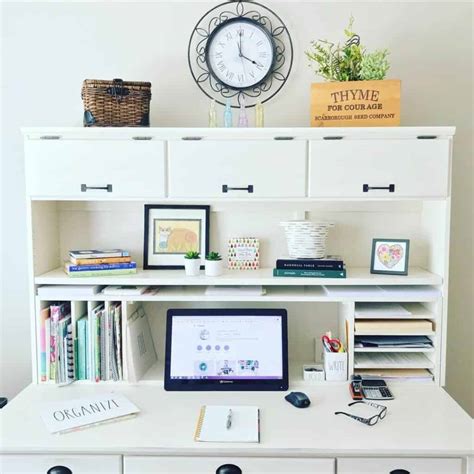 White Home Office Desk With Simple Décor - Soul & Lane