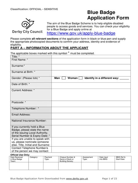 Council Blue Badge Application Fill Out Sign Online Dochub