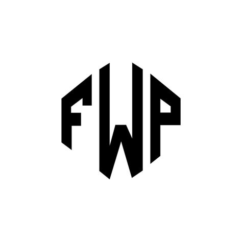 FWP letter logo design with polygon shape. FWP polygon and cube shape ...