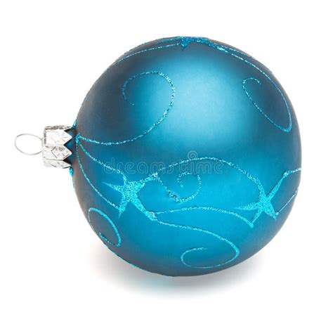 Bola Azul Do Natal Foto De Stock Imagem De Desenho Branco