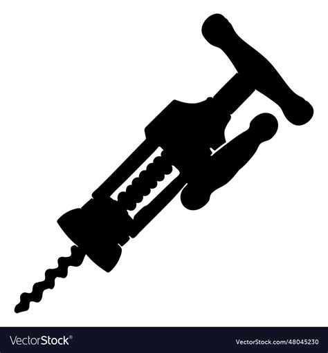 Corkscrew Silhouette Royalty Free Vector Image