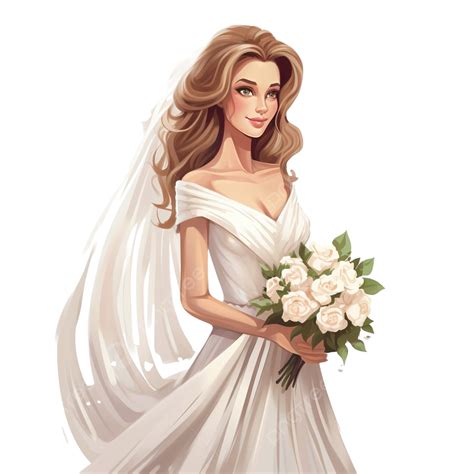 Bride Wedding Cartoon Illustration Wedding Clipart Cartoon Clipart