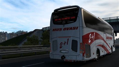 ETS2 Mercedes Benz Travego 15 SHD Yeşil Muş Ovası Seyahat Skin V1