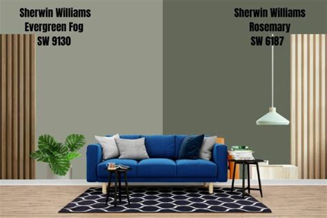 Sherwin Williams Evergreen Fog Palette Coordinating Inspirations