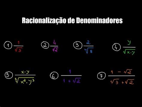 Racionalização de Denominadores Como Tirar a Raiz Quadrada do