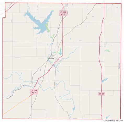 Map of Miami County, Kansas