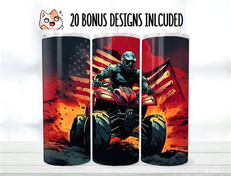 Atv Offroad Oz Skinny Tumbler Sublimation Design Instant Etsy