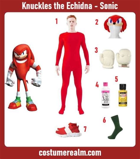 Dress Like Knuckles The Echidna Costume Guide For Halloween Cool