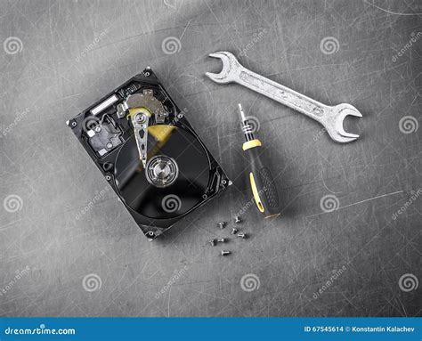 Repair Hard Disk stock photo. Image of disc, screwdriver - 67545614