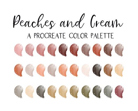 Peaches And Cream Procreate Color Pallet Ipad Lettering Procreate Add