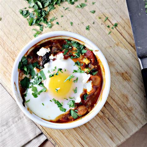 Poached Eggs In Tomato Sauce With Chickpeas Feta And Swiss Chardeat Live Be Joanne Eats Well