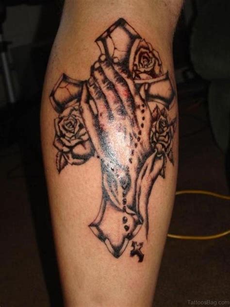 34 Religious Praying Hands Tattoos On Leg Hd Tattoo Design Ideas