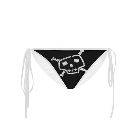 EXPLI BIKINI BLACK WHT Custom Bikini Swimsuit Bottom ID D