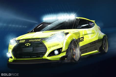 2013 Hyundai Veloster Turbo Yellowcake Night Racer Concept Race