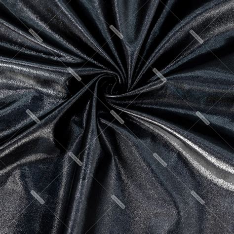 Glossy Black Liquid Spandex Lame Fabric by the Yard - OneYard