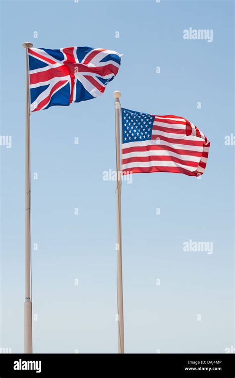 British American Flags Together Hi Res Stock Photography And Images Alamy