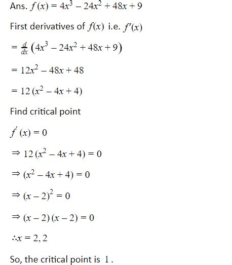 Cbse Class Mathematics Maxima And Minima