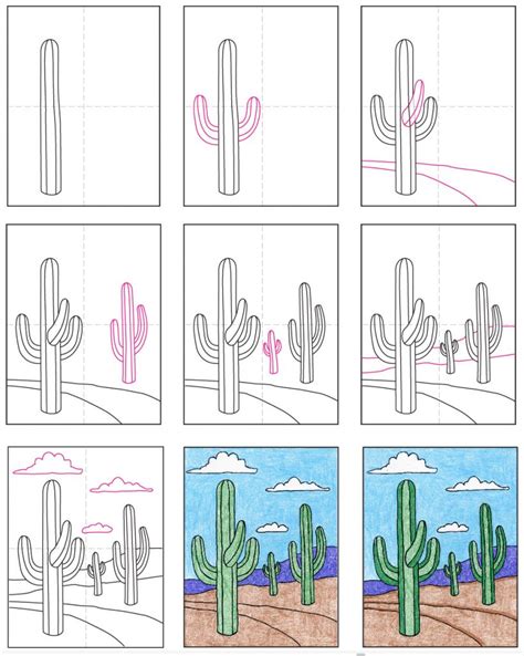 How to Draw a Cactus · Art Projects for Kids