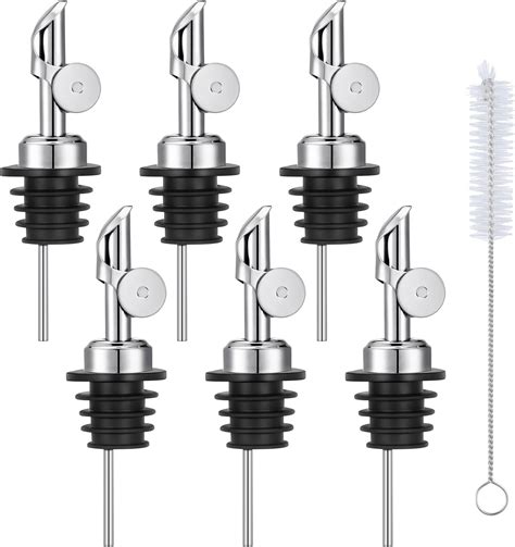 Amazon Guiqulai 6 PCs Weighted Bottle Pourers Stainless Steel