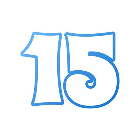 Number 15 - Free shapes and symbols icons