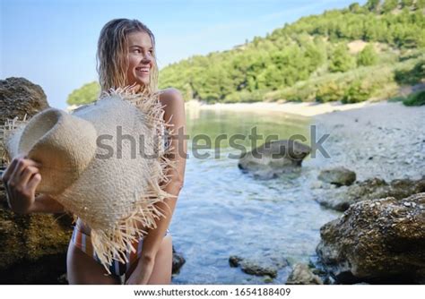 Sexy Beautiful Woman White Bikini On Stock Photo 1654188409 Shutterstock
