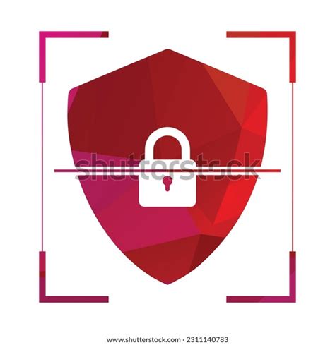 Shield Security Lock Icon Scanning Bar Stock Vector Royalty Free 2311140783 Shutterstock