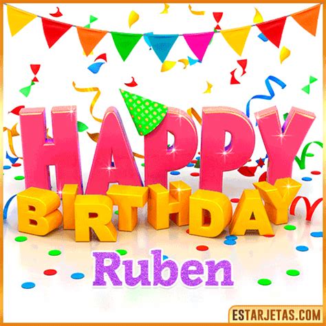 Feliz Cumpleaños Ruben Imágenes  Tarjetas Y Mensajes