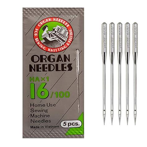 Organ Sewing Machine Needles Size 16 Pack Of 5