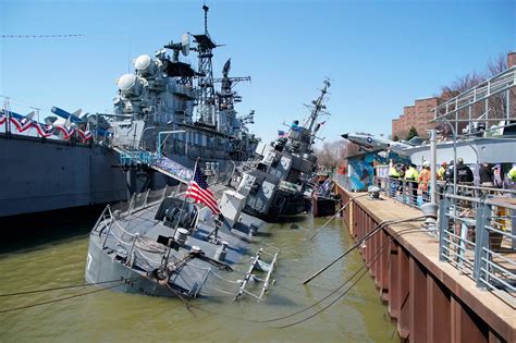 Uss The Sullivans Wwii Era Ship Tilting Into Lake Erie In 46 Off