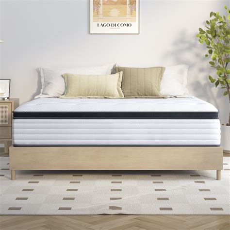 King Mattress, Telino 12 in King size Hybrid Mattress, Innerspring ...