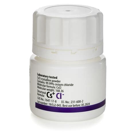 CESIUM CHLORIDE Powder 25 Grams - Pure Cesium