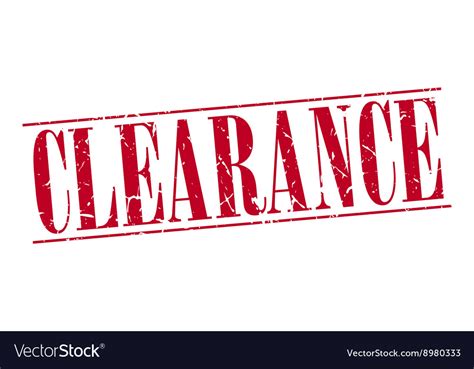 Clearance Red Grunge Vintage Stamp Isolated Vector Image