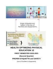 Q2 M1 HOPE Docx HEALTH OPTIMIZING PHYSICAL EDUCATION 12 FIRST