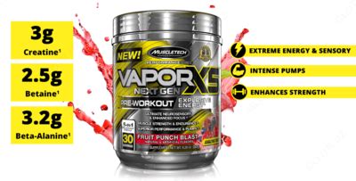 MUSCLETECH VAPOR X5 NEXT GEN PRE WORKOUT