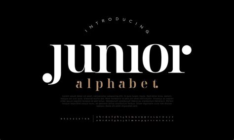 Junior fashion font alphabet. Minimal modern urban fonts for logo ...