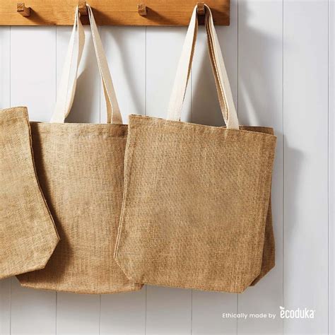 Ecoduka® Plain Jute Tote Bag Rustic Hessian Bag For Etsy Uk