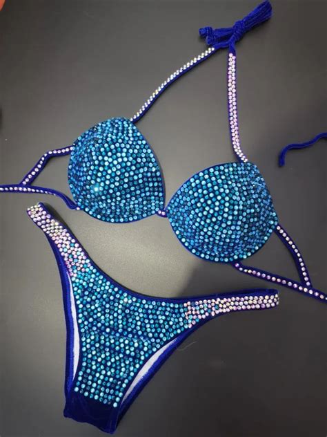 Bikini De Culturismo Para Mujer Traje De Ba O De Competici N Con Diamantes