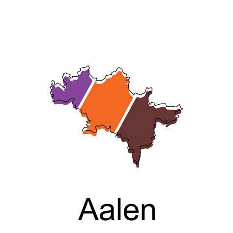 aalen mapa vector mapa de el Alemania país fronteras de para tu