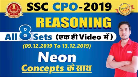 Ssc Cpo Pyqs All Sets Pyqs With Neon Concepts Reasoning