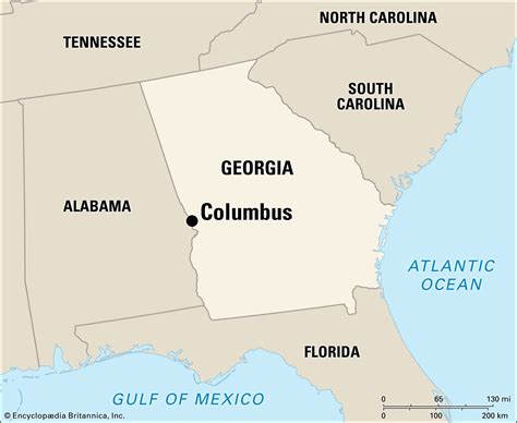 Columbus Georgia Population Map History And Fort Moore Britannica