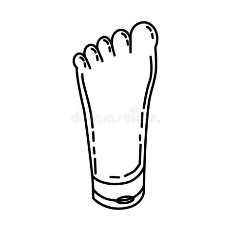 Foot Lotion Icon Doodle Hand Drawn Or Outline Icon Style Stock Vector