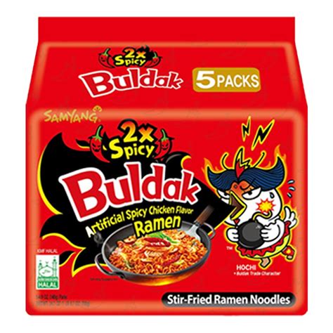 Samyang Buldak 2x Spicy Chicken Flavor Ramen 5 Packs Korean Hot Stir Fried Noodles Walmart