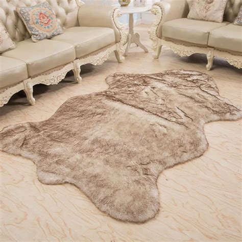 1x1.5m Wool Rug Home Sheepskin Faux Fur Area Rugs And Carpets For ...