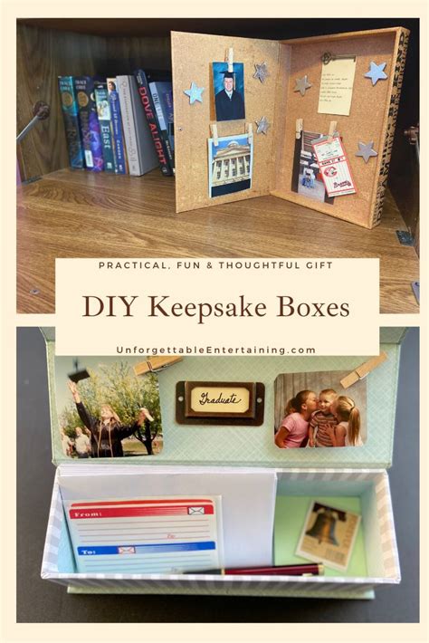 a diy keepsake box with pictures inside